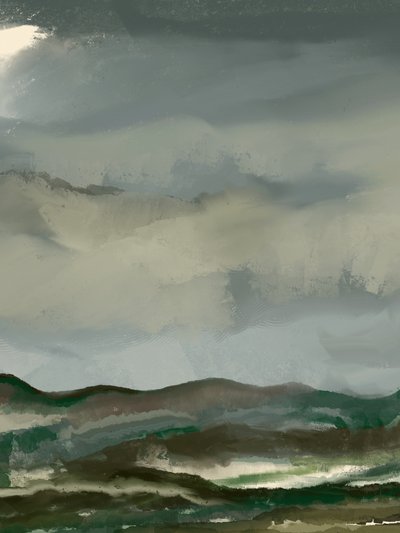 Stimmungsvolle Berglandschaft von Josie George
