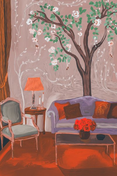 Verspieltes Blumenwohnzimmer von Josie George