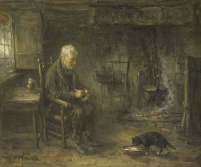 Innenraum einer Bauernhütte von Jozef (1824-1911) Israels