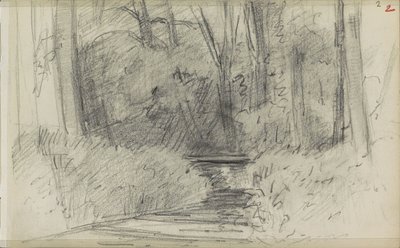 Fluss in einem Wald von Jozef Israëls