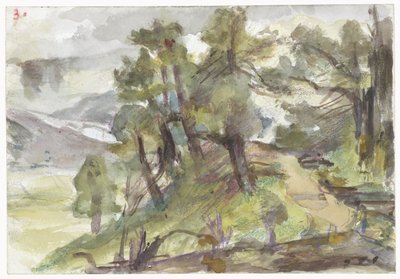 Waldreiche Hügellandschaft von Jozef Israëls