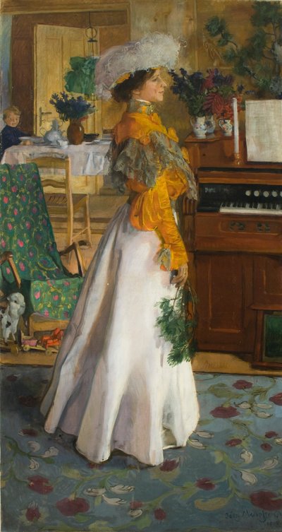 Porträt der Ehefrau oder Sommerquartiere von Józef Mehoffer