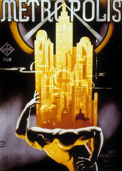 Plakat für die ungarische Veröffentlichung von Metropolis, Regie: Fritz Lang, 1927 von Jósef Bottlik