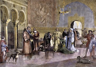 Der Arzt seiner Ehre, 20. Jahrhundert (farbige Gravur) von Juan Comba y Garcia