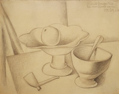 Stillleben mit Obstschale von Juan Gris