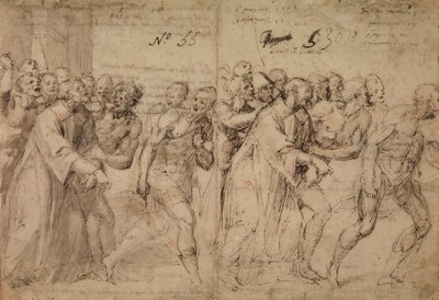 Studie für den heiligen Stephan auf dem Weg zu seinem Martyrium, 1566 von Juan de Juanes Juan de Juanes