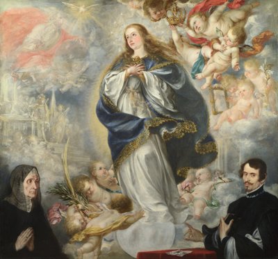 Die unbefleckte Empfängnis mit zwei Stiftern von Juan de Valdes Leal