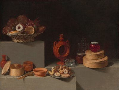 Stillleben mit Süßigkeiten und Keramik von Juan van der Hamen y Leon