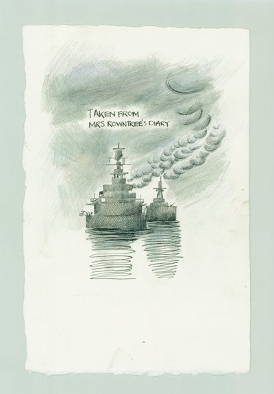 Deutscher Marinebombardement von Scarborough, North Yorkshire, 1914 2014 von Judith Dobie