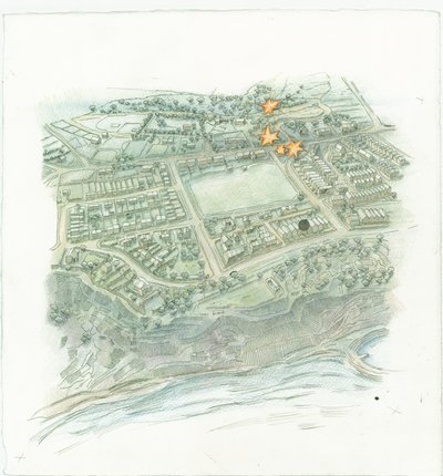 Deutscher Marinebeschuss von Scarborough, North Yorkshire von Judith Dobie