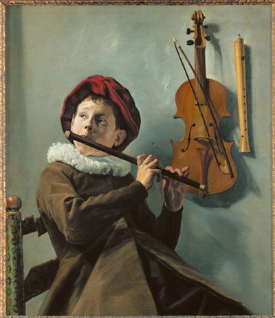 Junge, der Flöte spielt von Judith Leyster