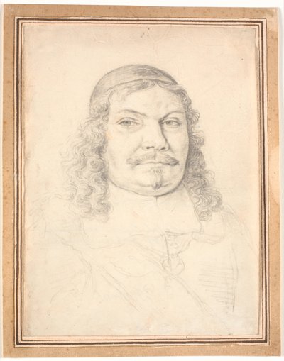 Porträt des holsteinisch-gottorfschen Kanzlers Johan Adolph Kielman von Kielmanseck (1612-1676). Brustbild en face nach rechts von Jürgen Ovens