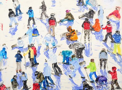 Geschäftiger Skitag von Jukyong Park