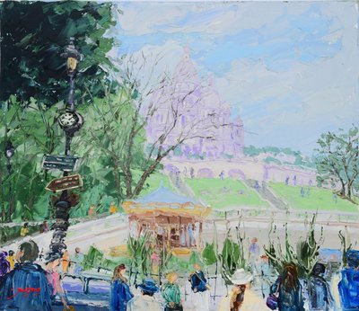 Sacre Coeur Montmartre Karussell von Jukyong Park