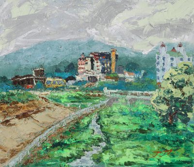 Gelassene Bergstadt von Jukyong Park