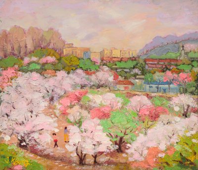 Frühlingsblüten Stadtbild von Jukyong Park