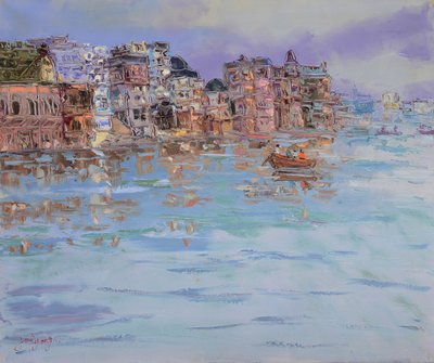Morgen am Fluss von Varanasi von Jukyong Park