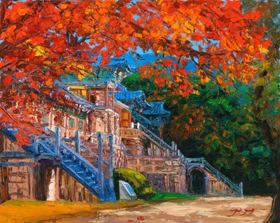 Lebendiger Herbsttempel von Jukyong Park