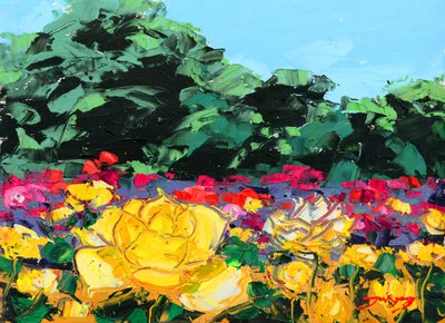 Lebendiger Rosengarten von Jukyong Park