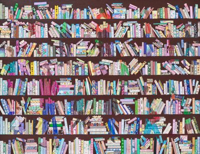 Verspielte Bücherregalmuster von Jukyong Park