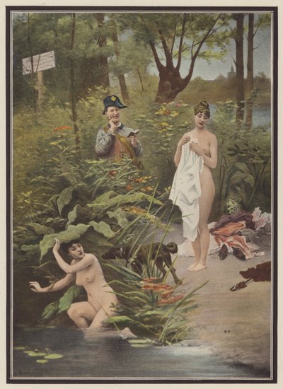 Frauen beim Baden ertappt von Jules (after) Scalbert