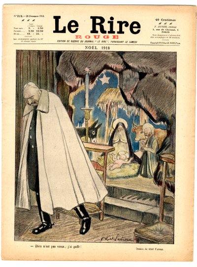 Cover von „The Red Laughter“, Satirisch in Farben von Jules Abel Faivre