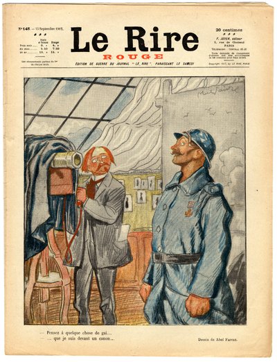 Titelblatt von „Das Rote Lachen“, Satirisch in Farben von Jules Abel Faivre