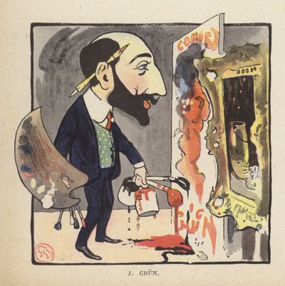 Selbstporträt des französischen Malers und Illustrators Jean-Alexandre Grun von Jules Alexandre Gruen or Grun