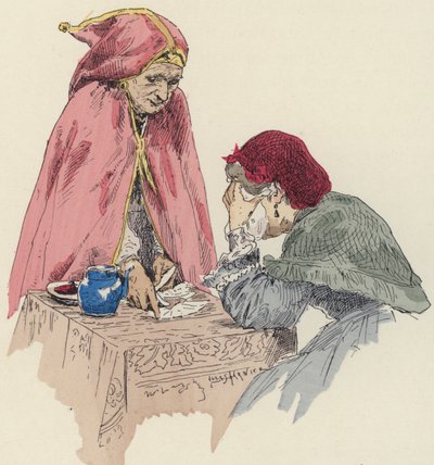 Wahrsagerin auf dem Jahrmarkt von Jules Arsene (after) Garnier