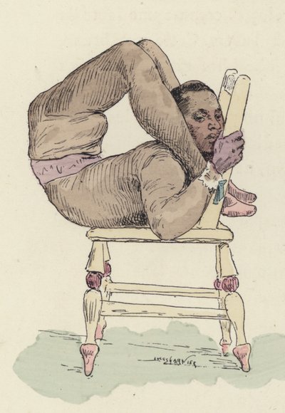 Zirkusakrobat auf Stuhl von Jules Arsene Garnier