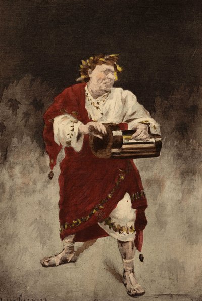 Nero spielt den alten Mann. Pantagruel. Illustration von Jules Garnier. In „Rabelais et l