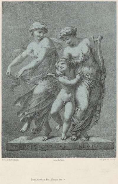 Apollo und die Musen von Jules Boilly after Pierre Paul Prud