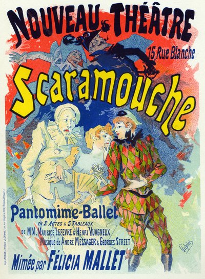 Scaramouche, Ballett von Felicia Mallet. Plakat von Jules Cheret, Frankreich, um 1895 von Jules Cheret