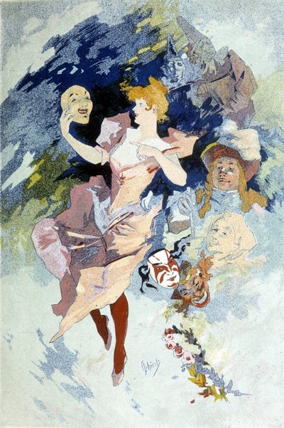 Entwurf von Cherret für den Karneval Ende des 19. Jahrhunderts von Jules Cheret