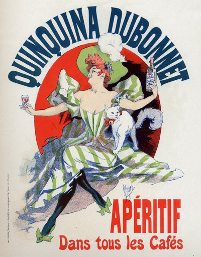Lebensmittel und Getränke. Quinquina Dubonnet Aperitif. Plakat von Jules Cheret, Frankreich von Jules Cheret
