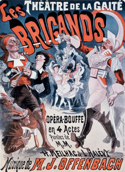 Plakat für Les Brigands von Jacques Offenbach von Jules Cheret