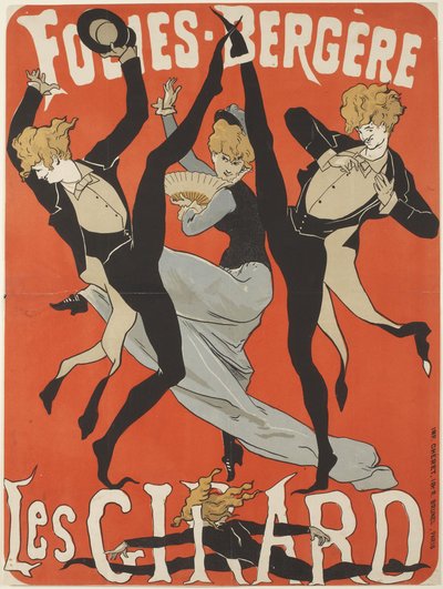 Plakat für Les Girards im Folies-Bergère von Jules Cheret