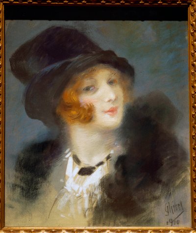 Die Pariserin. Gemälde von Jules Cheret von Jules Cheret