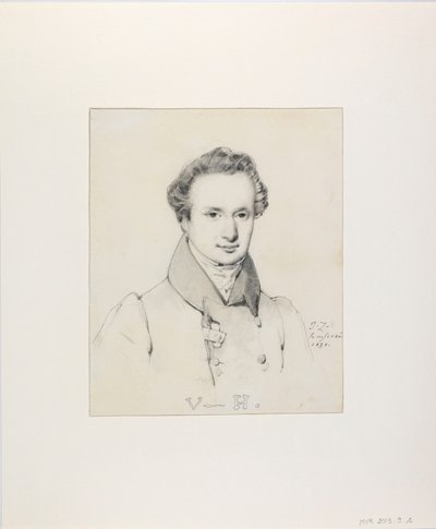 Porträt von Victor Hugo 1802-1885, 1830 von Jules Claude Ziegler