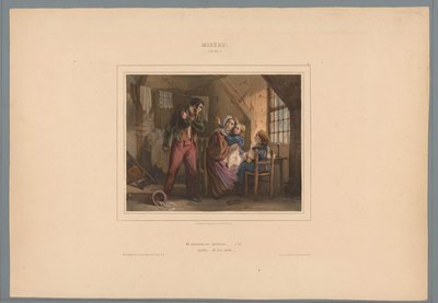 Armer Arbeiter kommt ohne Lohn nach Hause von Jules  David