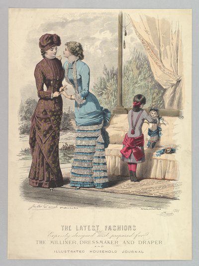 Die neuesten Moden, speziell entworfen und vorbereitet für die Modistin, Schneiderin und Dr..., 1880-82 von Jules David