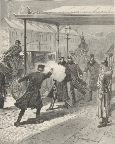 Die Ermordung von Graf Mikhail Loris-Melikov. Aus Le Monde Illustré, 1880 von Jules Descartes Férat