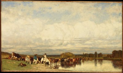 Kühe überqueren eine Furt von Jules Dupré