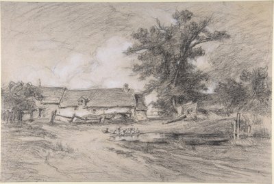 Bauernhof mit Enten von Jules Dupré