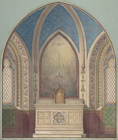 Entwurf für Altar, Saint Clotilde, zweite Hälfte des 19. Jahrhunderts von Jules Edmond Charles Lachaise and Eugène Pierre Gourdet