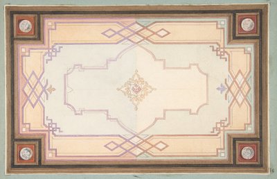 Entwurf für eine Decke von Jules Edmond Charles Lachaise and Eugène Pierre Gourdet