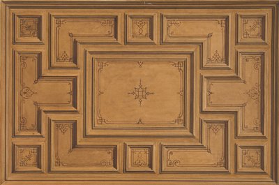 Entwurf für eine dekorierte Decke, 1840-97. Schöpfer: Jules-Edmond-Charles Lachaise, Eugène-Pierre Gourdet von Jules Edmond Charles Lachaise and Eugène Pierre Gourdet