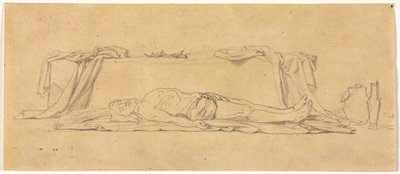 Skizze des toten Christus, der am Grab liegt von Jules Eugene Lenepveu
