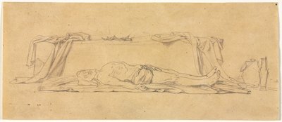 Skizze des toten Christus liegend am Grab, 1800er von Jules Eugene Lenepveu