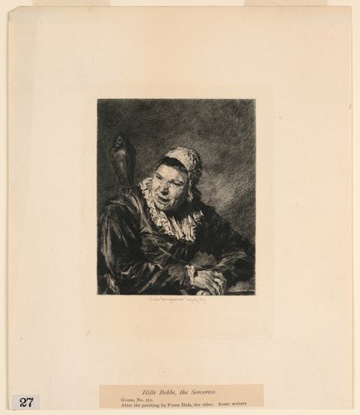 Hille Bobbe, die Zauberin, aus "Radierungen von Bildern im Metropolitan Museum, New York" von Jules Ferdinand Jacquemart
